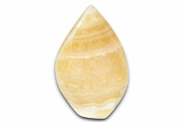 Polished Mango Calcite Flame - Afghanistan #337995